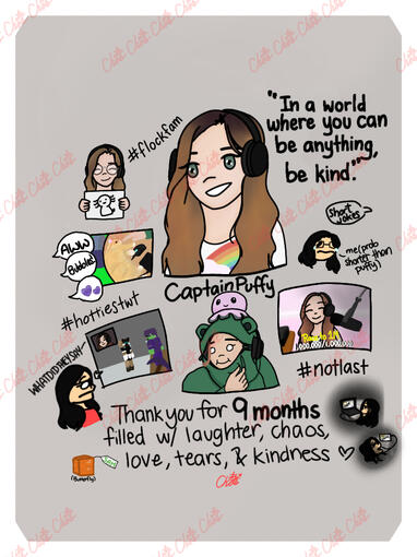 CaptainPuffy Fanart - 9 Months FlockFam
